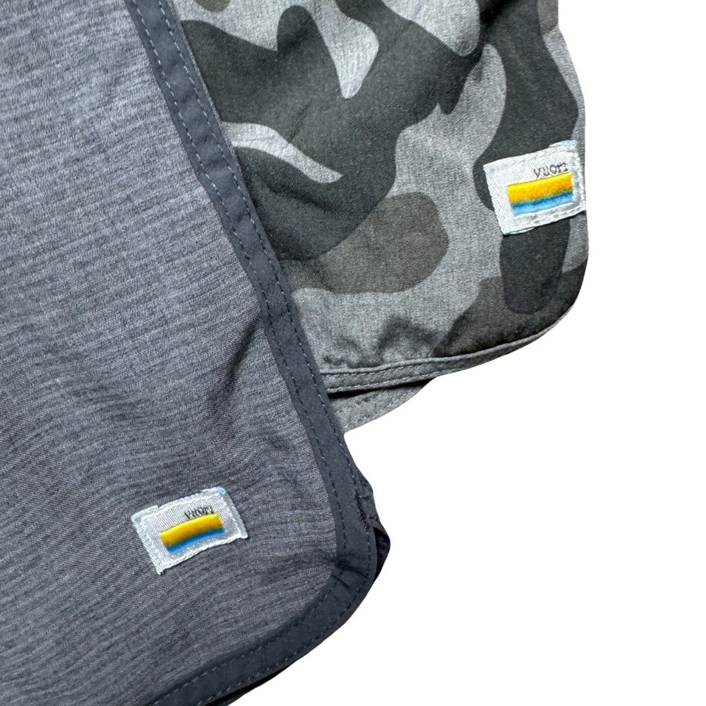 Vuori V330 Banks Hybrid Shorts Men's Large Lot of 2 Camo & Blue Heather - Picture 5 of 8